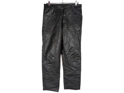 KOŽENÉ dámské černé kalhoty M/L