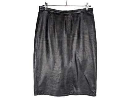KOŽENÁ dámská černá sukně Jaime Lopez Navarro L