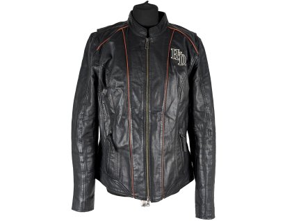KOŽENÁ dámská černá moto bunda Harley Davidson XL