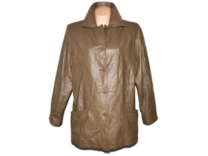 KOŽENÁ dámská hnědá bunda Milan Leather XXL