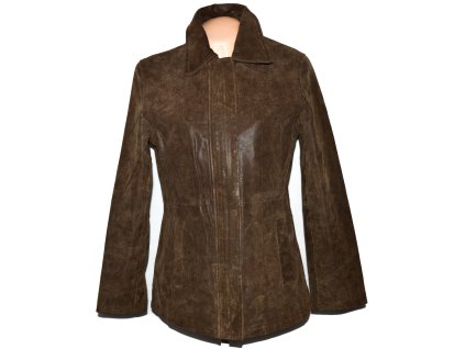 KOŽENÁ dámská hnědá bunda na zip DONNA L