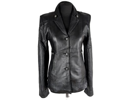 KOŽENÉ dámské černé sako Kral Deri M