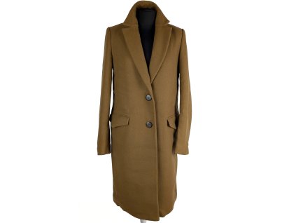 Dámský hnědý kabát ZARA M