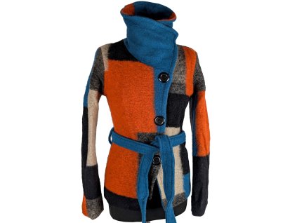 Dámský kabát s páskem XS/S