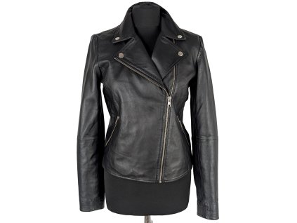 KOŽENÝ dámský černý křivák Selected Femme 36