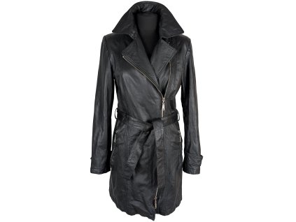 KOŽENÝ dámský černý křivák s páskem KARA S