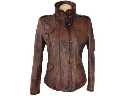 KOŽENÁ dámská hnědá bunda CCMK M