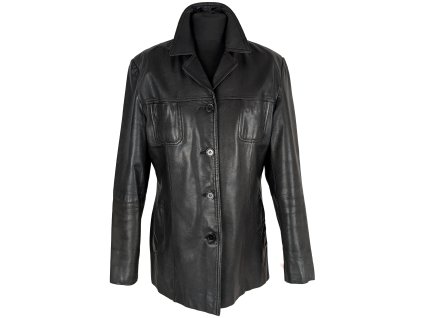 KOŽENÝ dámský černý kabát CERO S, M, L