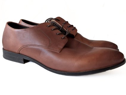 Kožené pánské hnědé společenské boty Lasocki 43