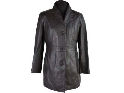 KOŽENÝ dámský hnědý kabát CERO M