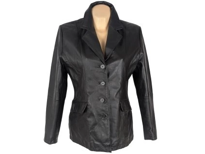 KOŽENÉ dámské temně hnědé sako CERO S, M