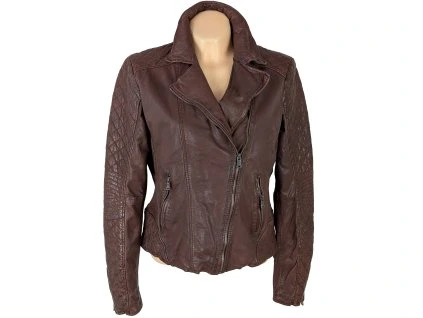 KOŽENÝ dámský hnědý křivák Brampton London L