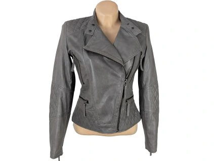 KOŽENÝ dámský šedý křivák Cigno Nero 38