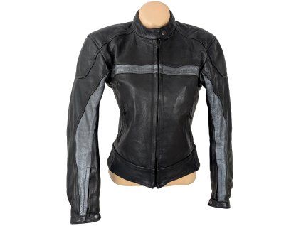 KOŽENÁ dámská černá motorkářská bunda M