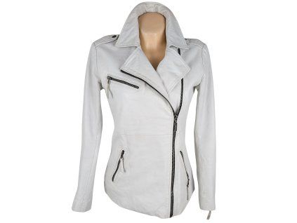 KOŽENÝ dámský bílý křivák PEPE Jeans M