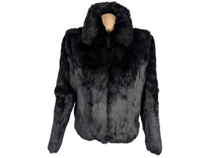 Pravý dámský černý kožich na zip Berghaus M