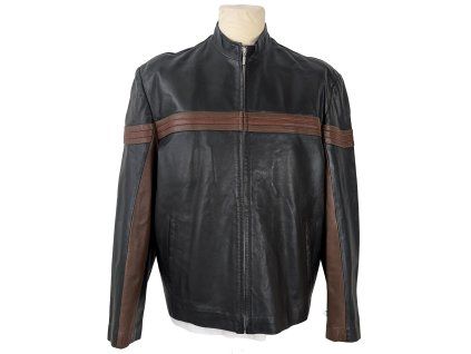 KOŽENÁ pánská černá bunda na zip Calculus London XL
