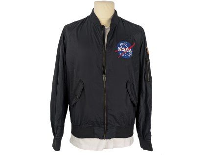 Pánský černý NASA bomber na zip M