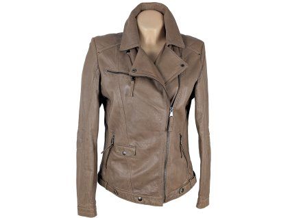 KOŽENÝ dámský hnědý křivák L