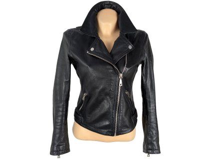 KOŽENÝ dámský černý křivák GUESS S