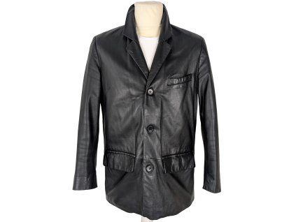 KOŽENÉ pánské černé sako David Moore M