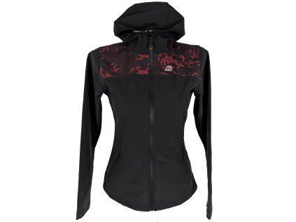 Dámská černá softshellová bunda s kapucí Alpine Pro S