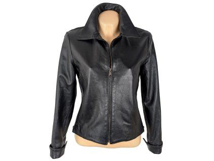 KOŽENÁ dámská černá bunda na zip Horstmann S