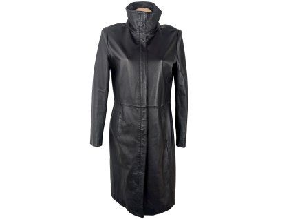 KOŽENÝ dámský černý kabát na zip Danier M