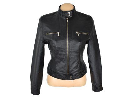 KOŽENÁ dámská černá bunda na zip Milan Leather XS/S