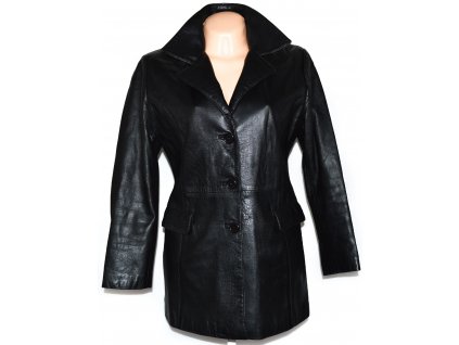 KOŽENÝ dámský černý měkký kabát Legendary Jacket M