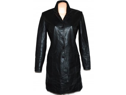 KOŽENÝ dámský černý měkký kabát Hollies L