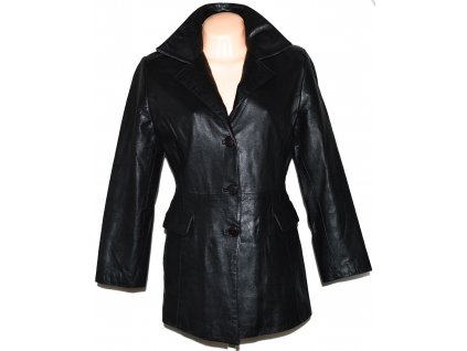 KOŽENÝ dámský černý měkký kabát Firenze