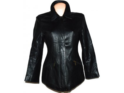 KOŽENÁ dámská měkká černá bunda na zip Principles S/M
