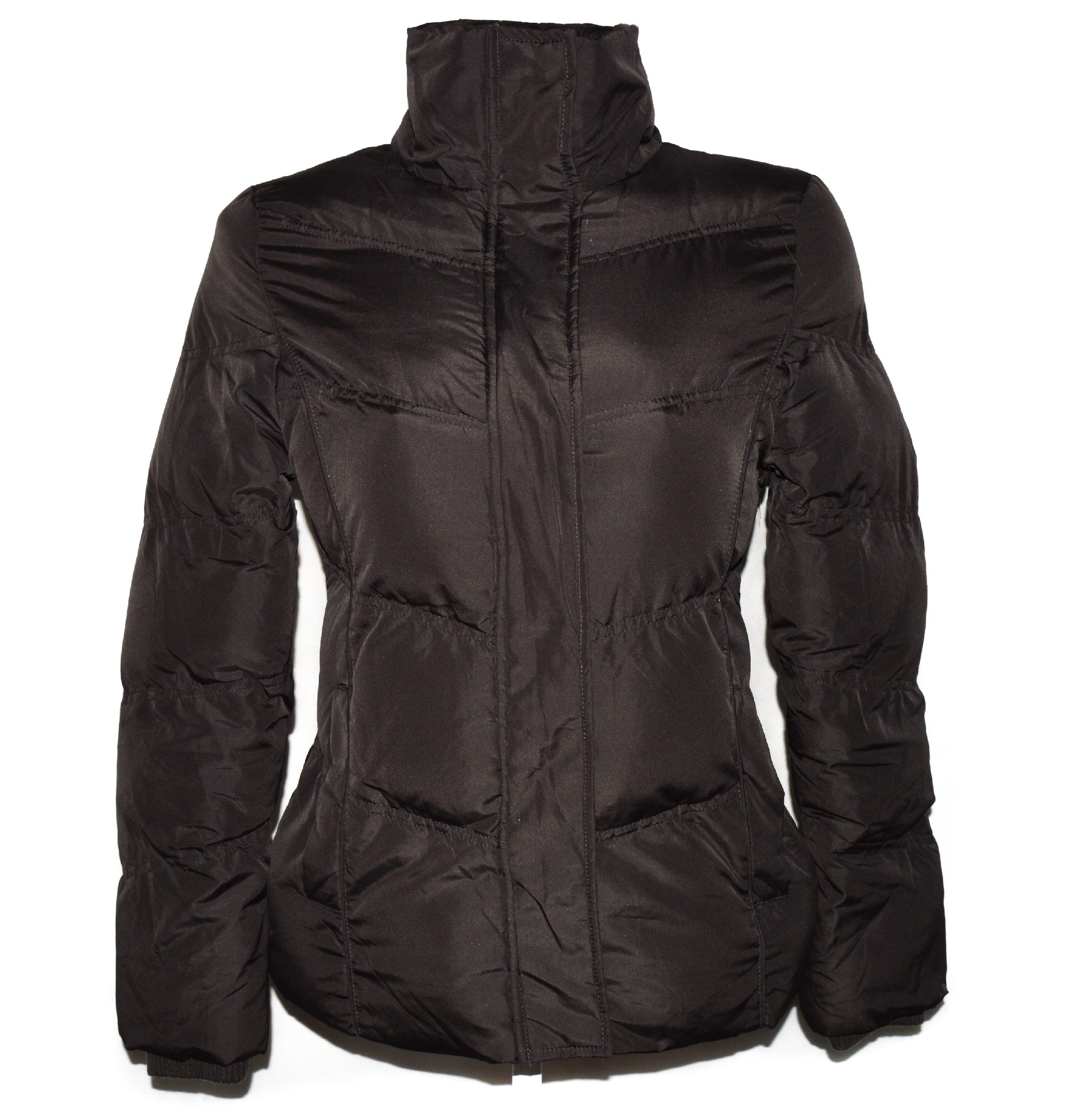 Levně Dámská hnědá bunda na zip DENIM 8/36