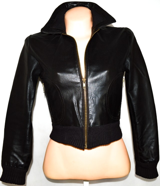 Levně KOŽENÁ dámská hnědá bunda na zip OUTER EDGE L