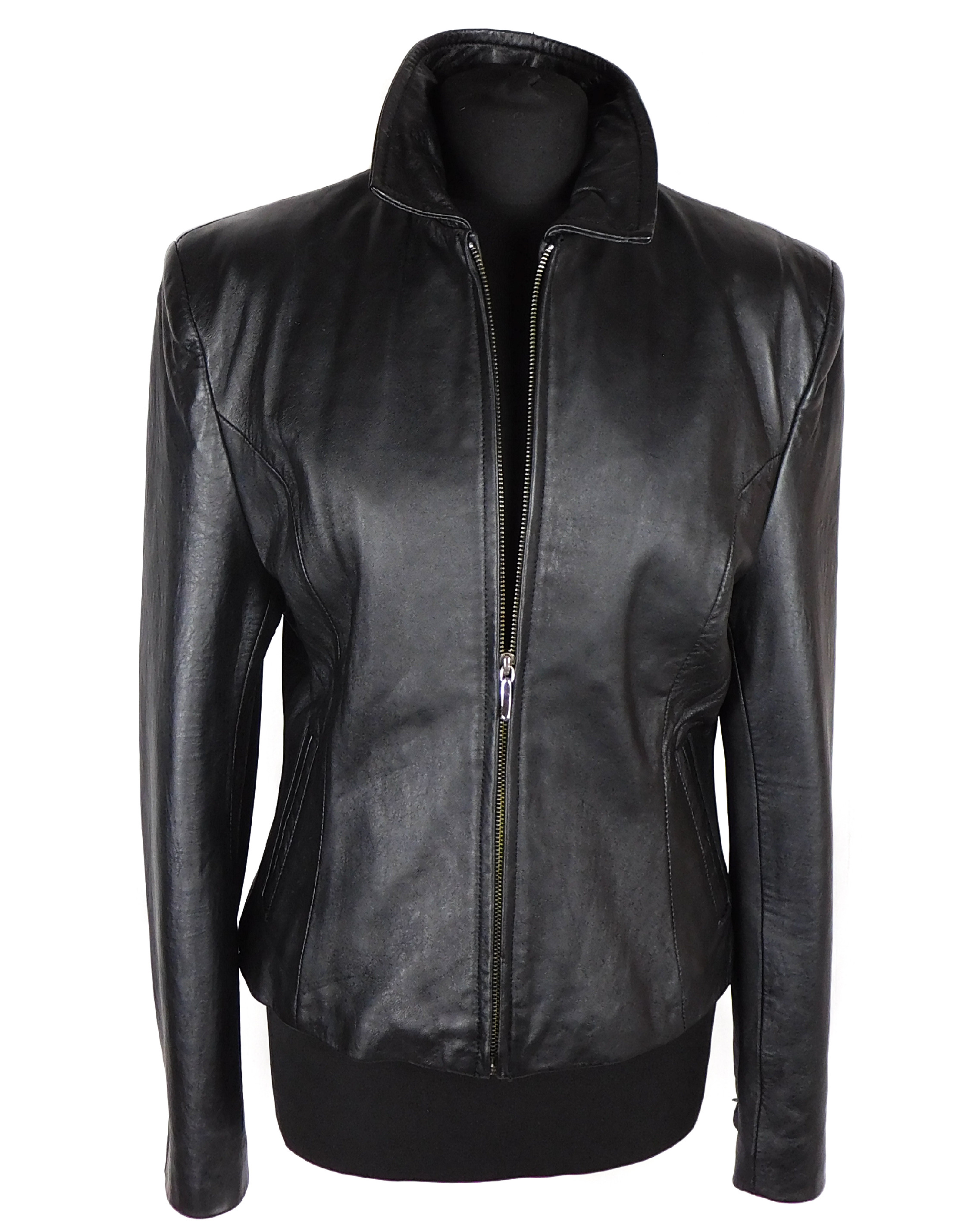 Levně Kožená měkká dámská černá bunda WILSONS LEATHER S*