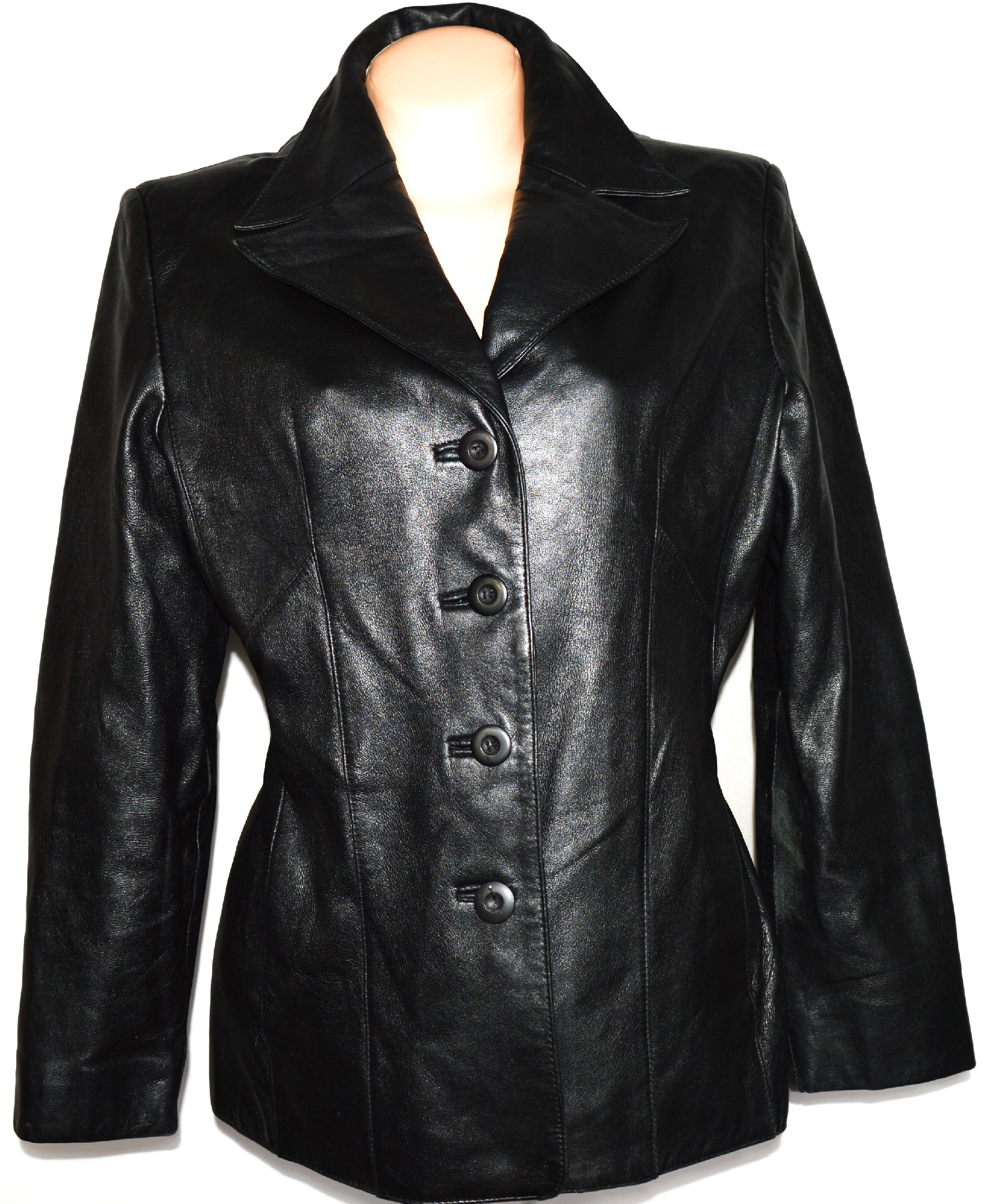 Levně KOŽENÝ dámský měkký černý kabátek WILSONS LEATHER L