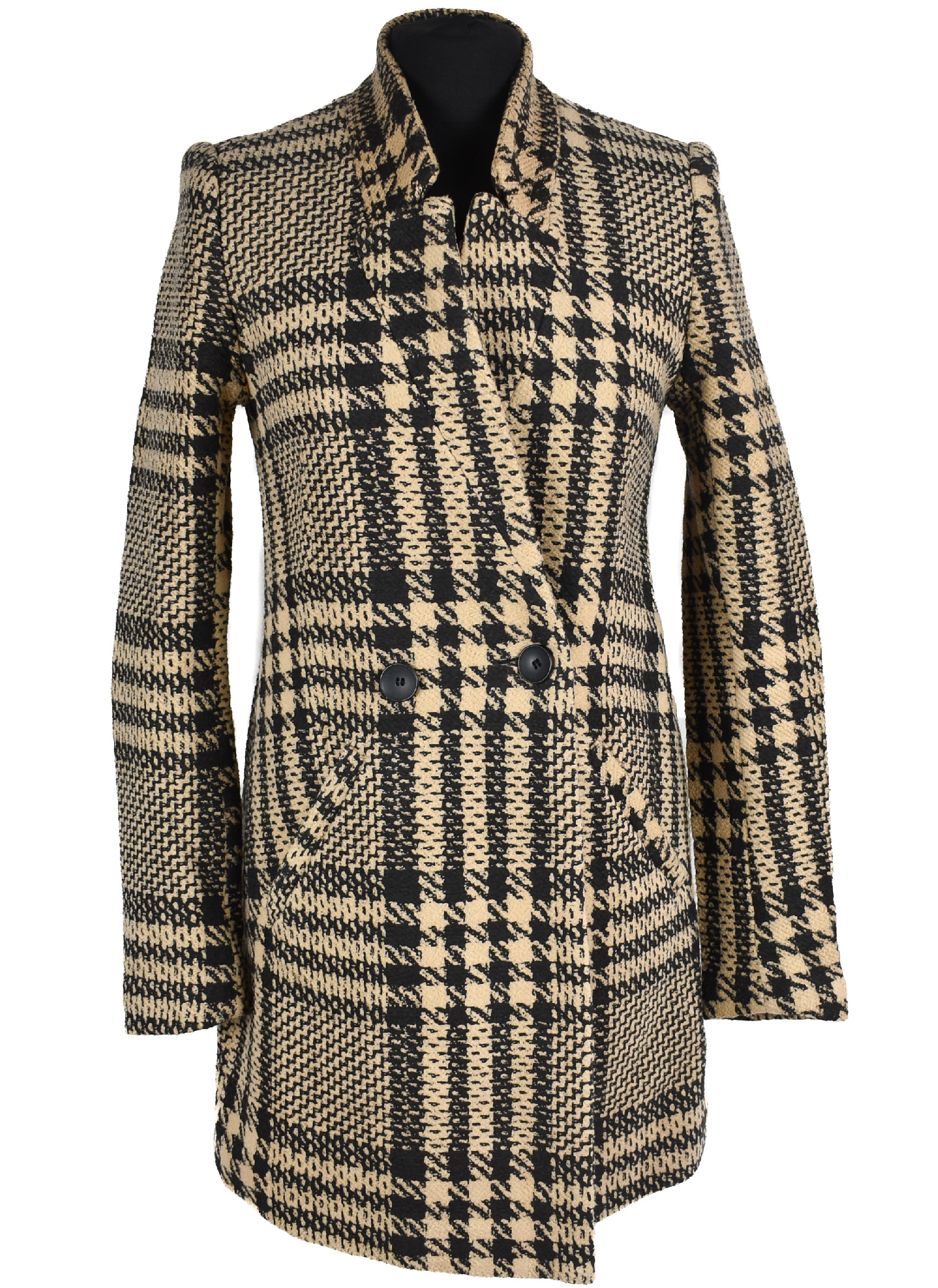 Dámský hnědý kabát Stradivarius S