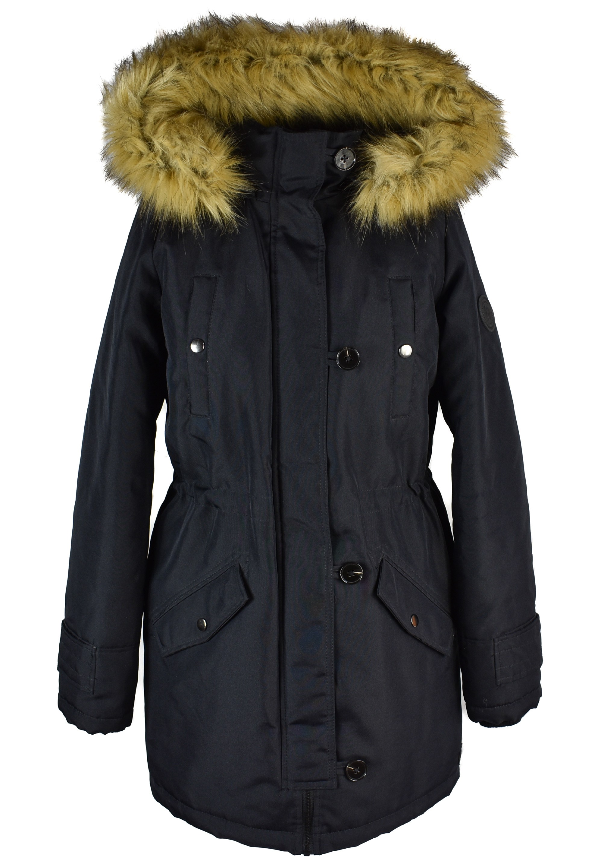 Levně Dámská černá zimní parka s kapucí VERO MODA S