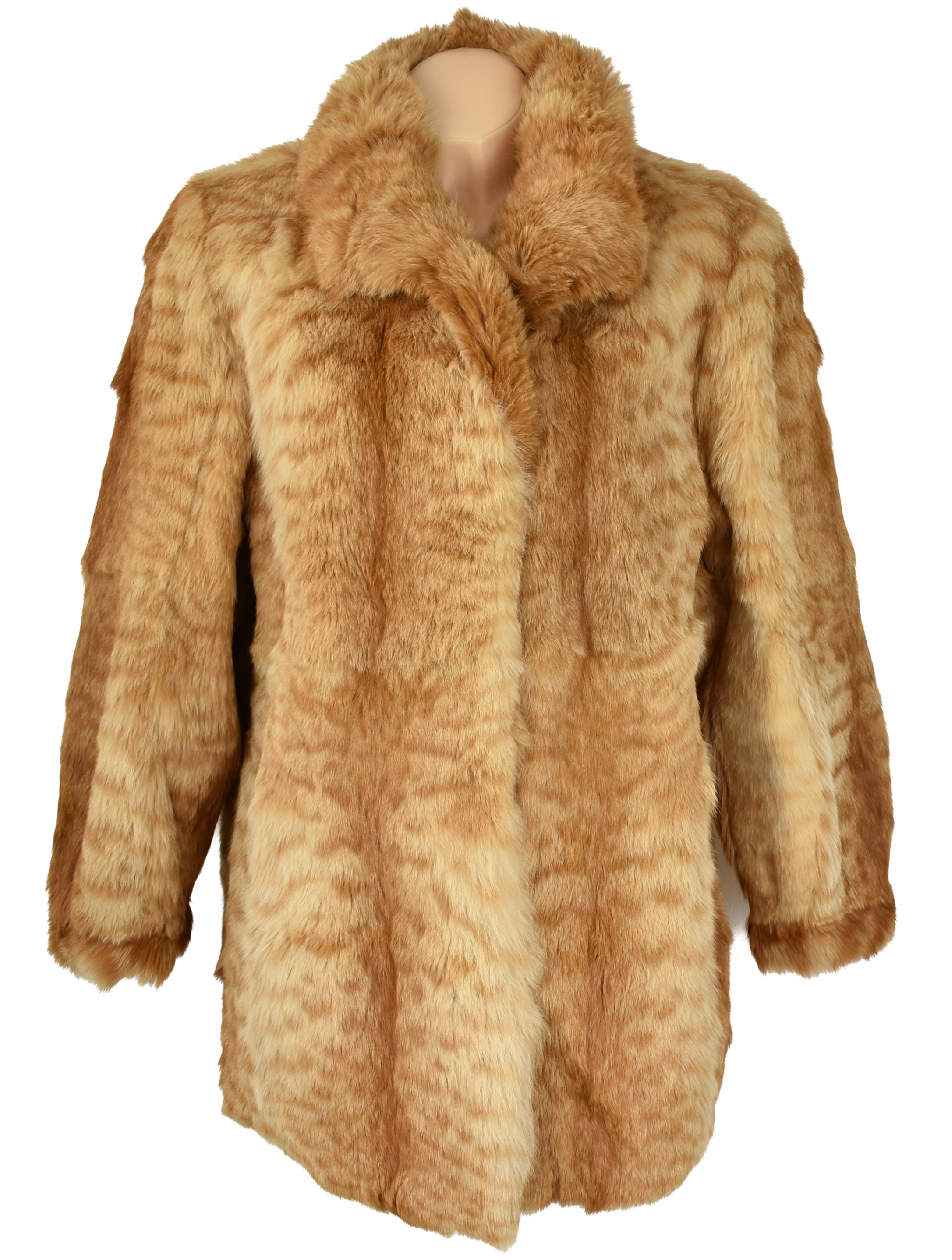 Pravý dámský hnědý kožich M/ L