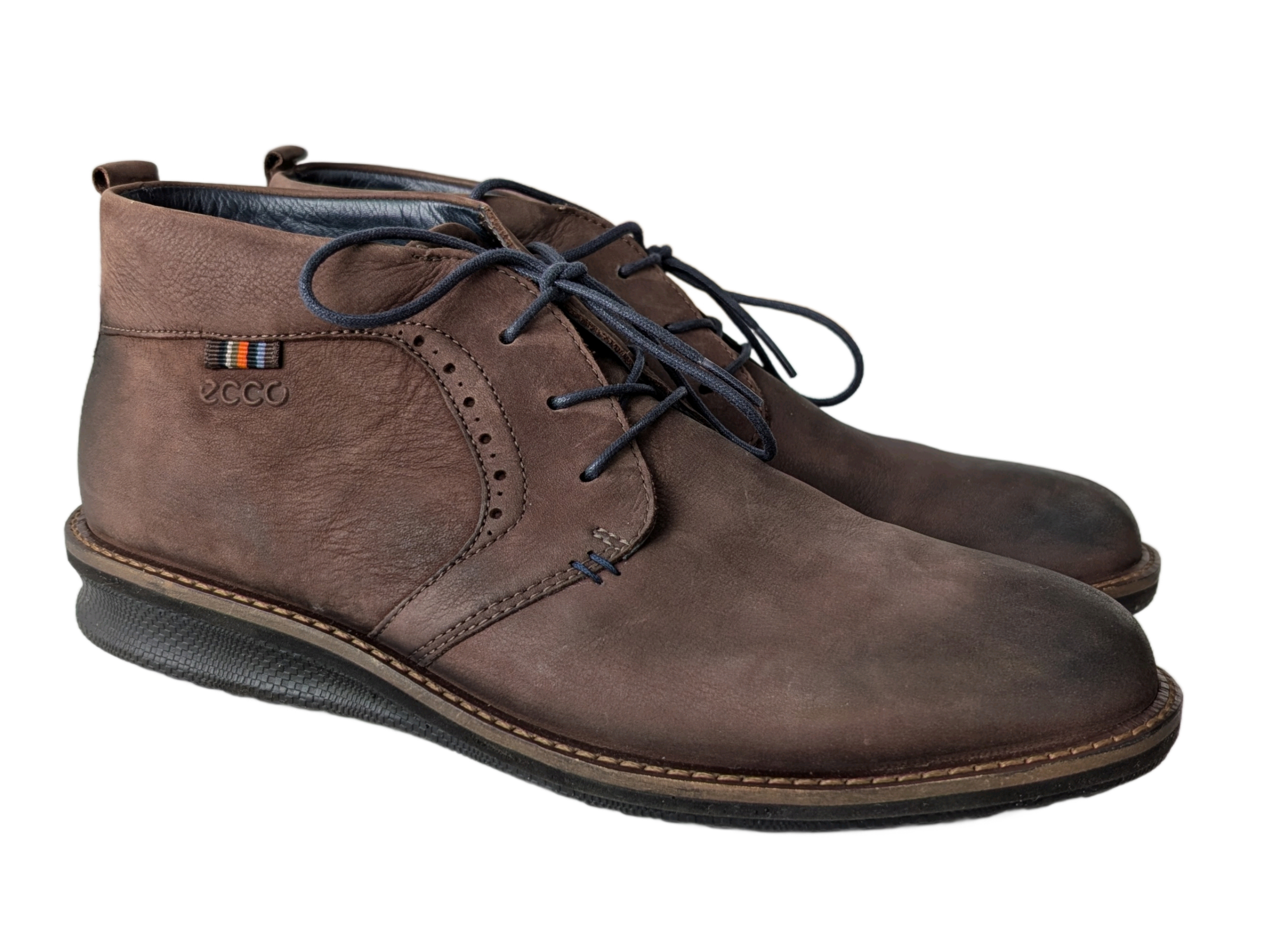 KOŽENÉ pánské hnědé boty ECCO 41