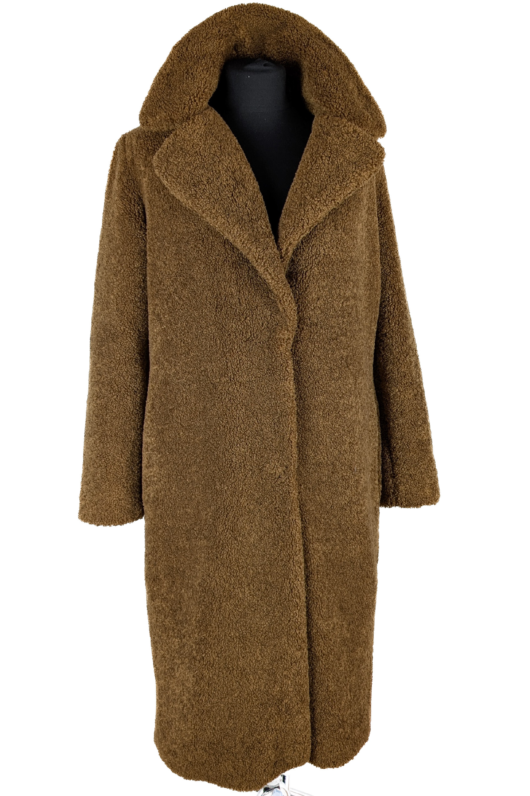 Dámský hnědý dlouhý kožíšek S