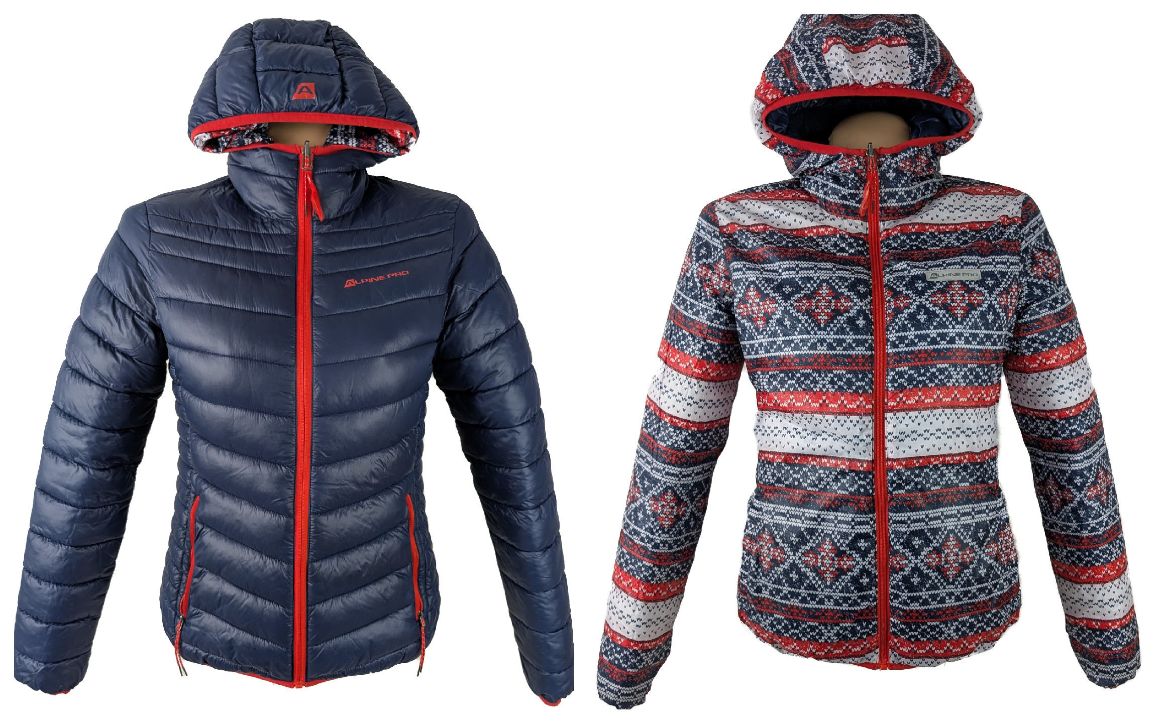 Levně Oboustranná dámská modrá bunda s kapucí Alpine Pro XS