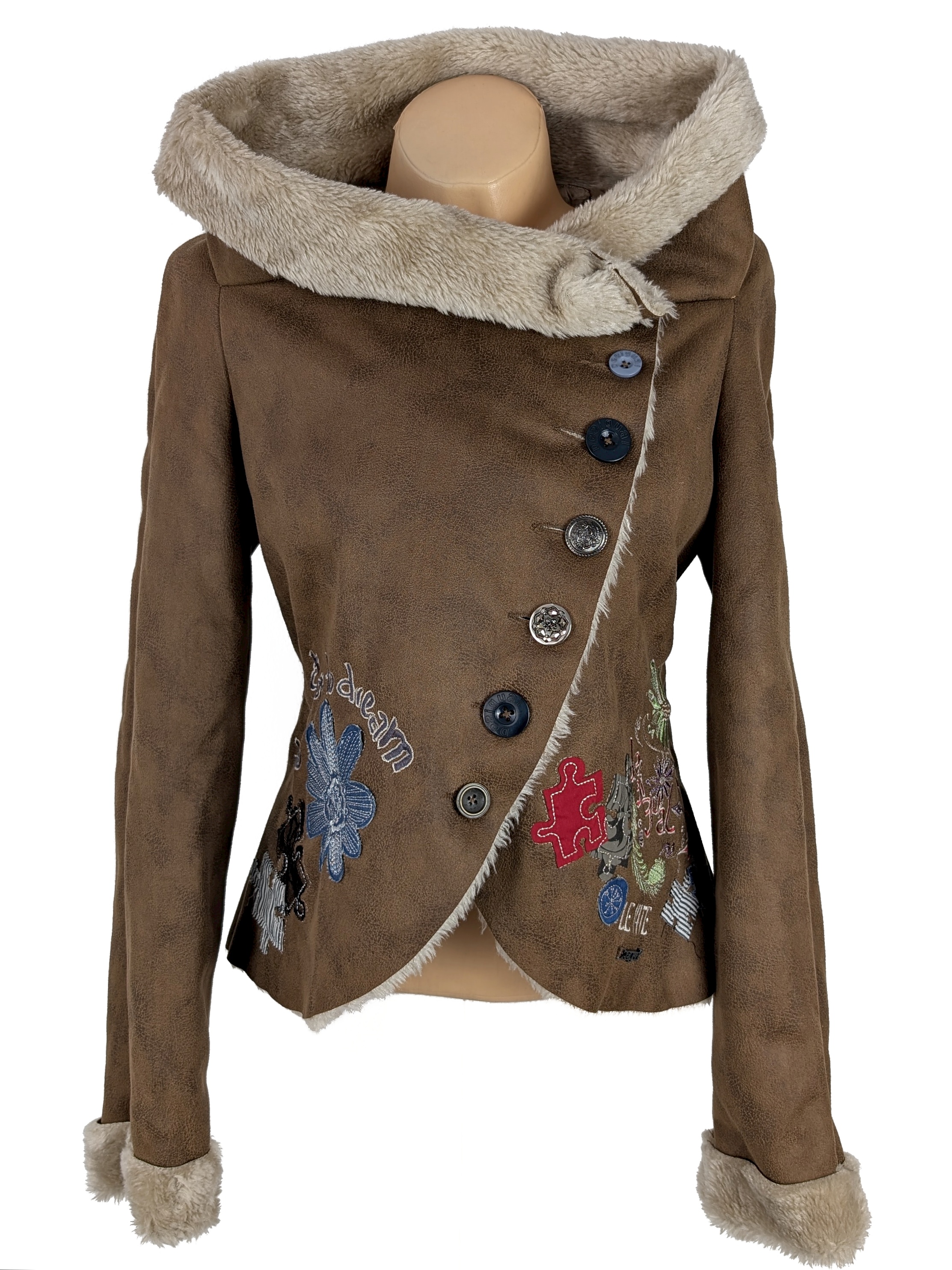 Dámská hnědá bunda DESIGUAL S