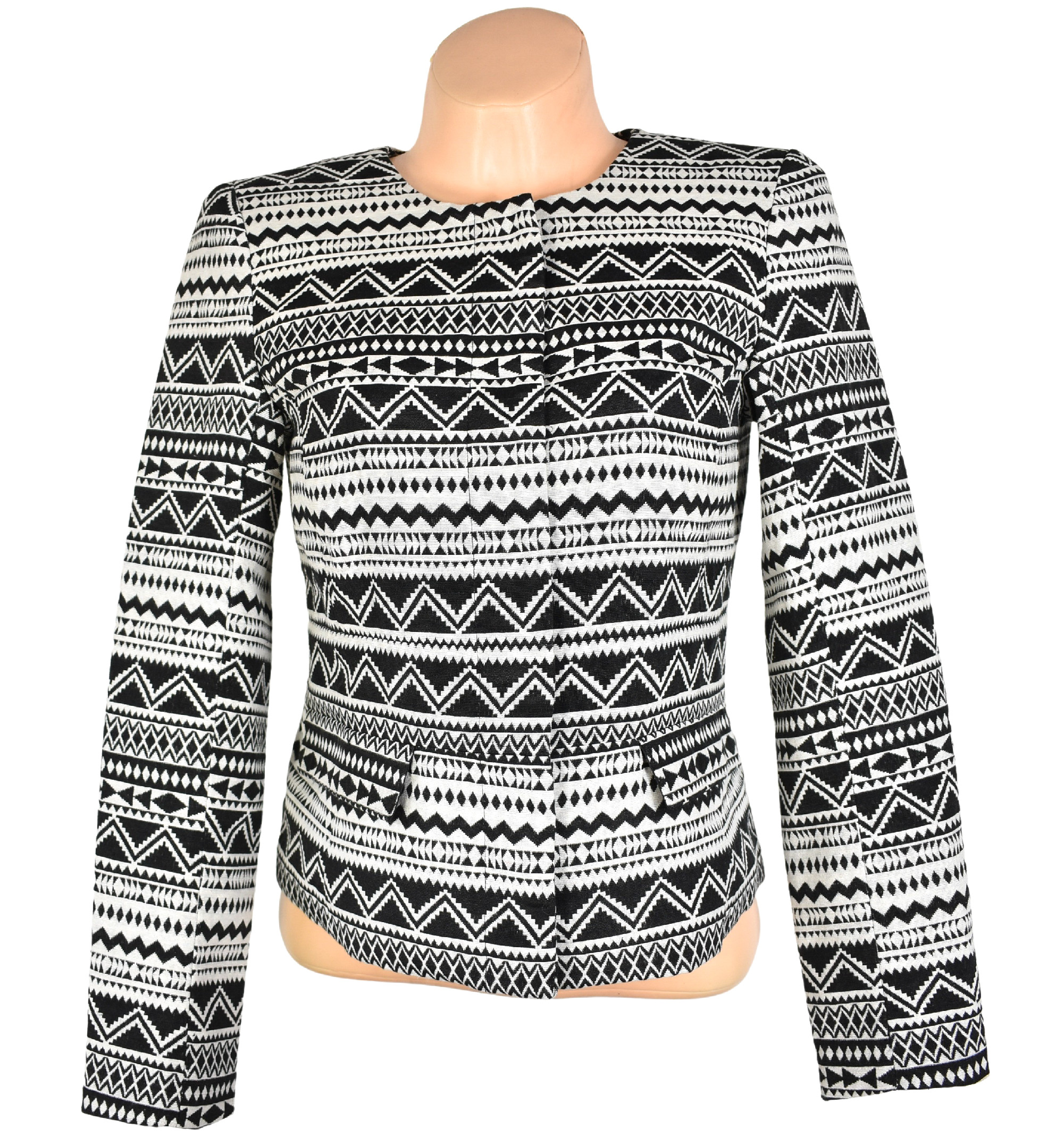 Levně Dámské černobílé sako S, M, XL