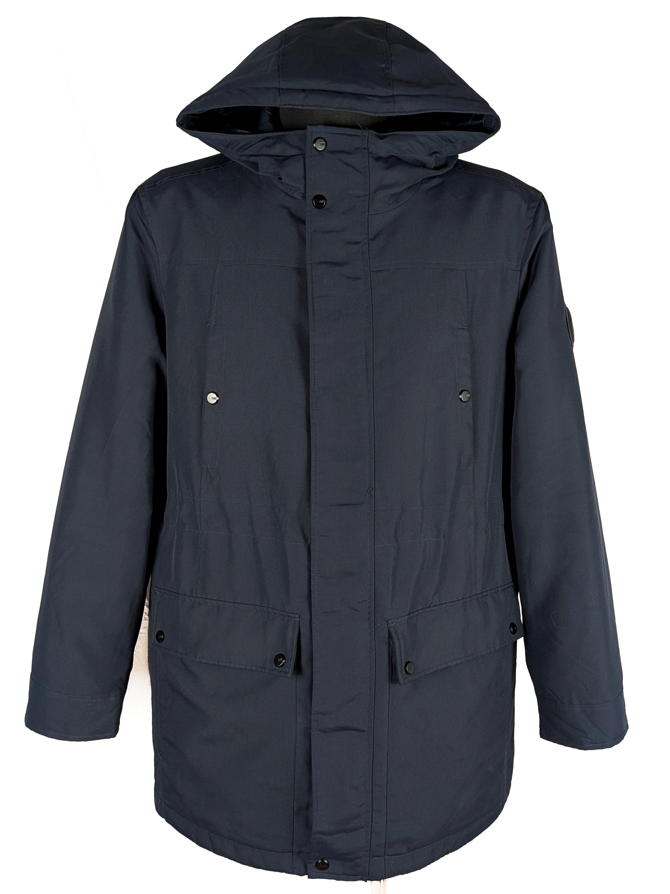 Levně Pánská modrá zimní parka s kapucí ONLY & SONS L