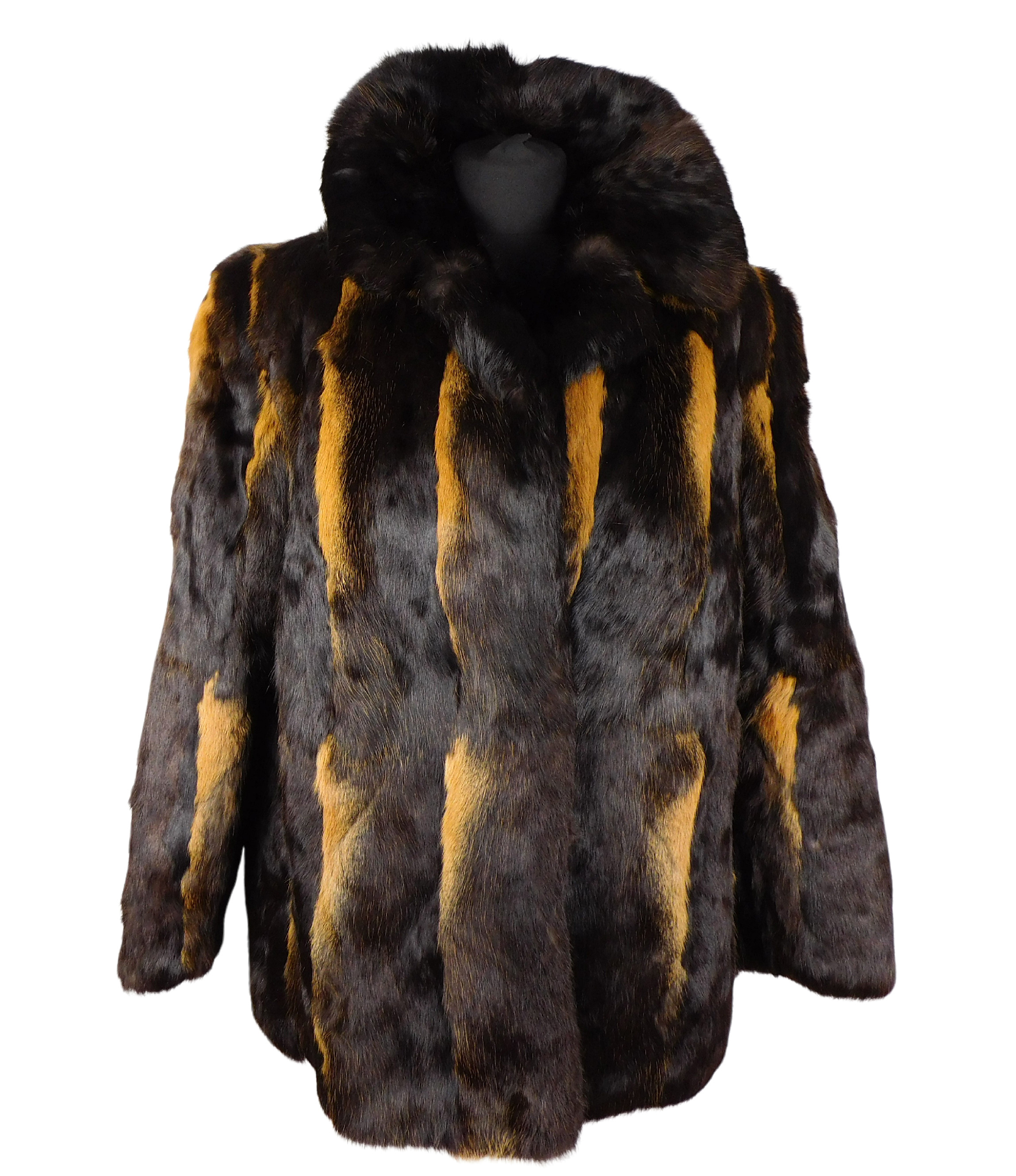 Pravý dámský hnědý kožich S*