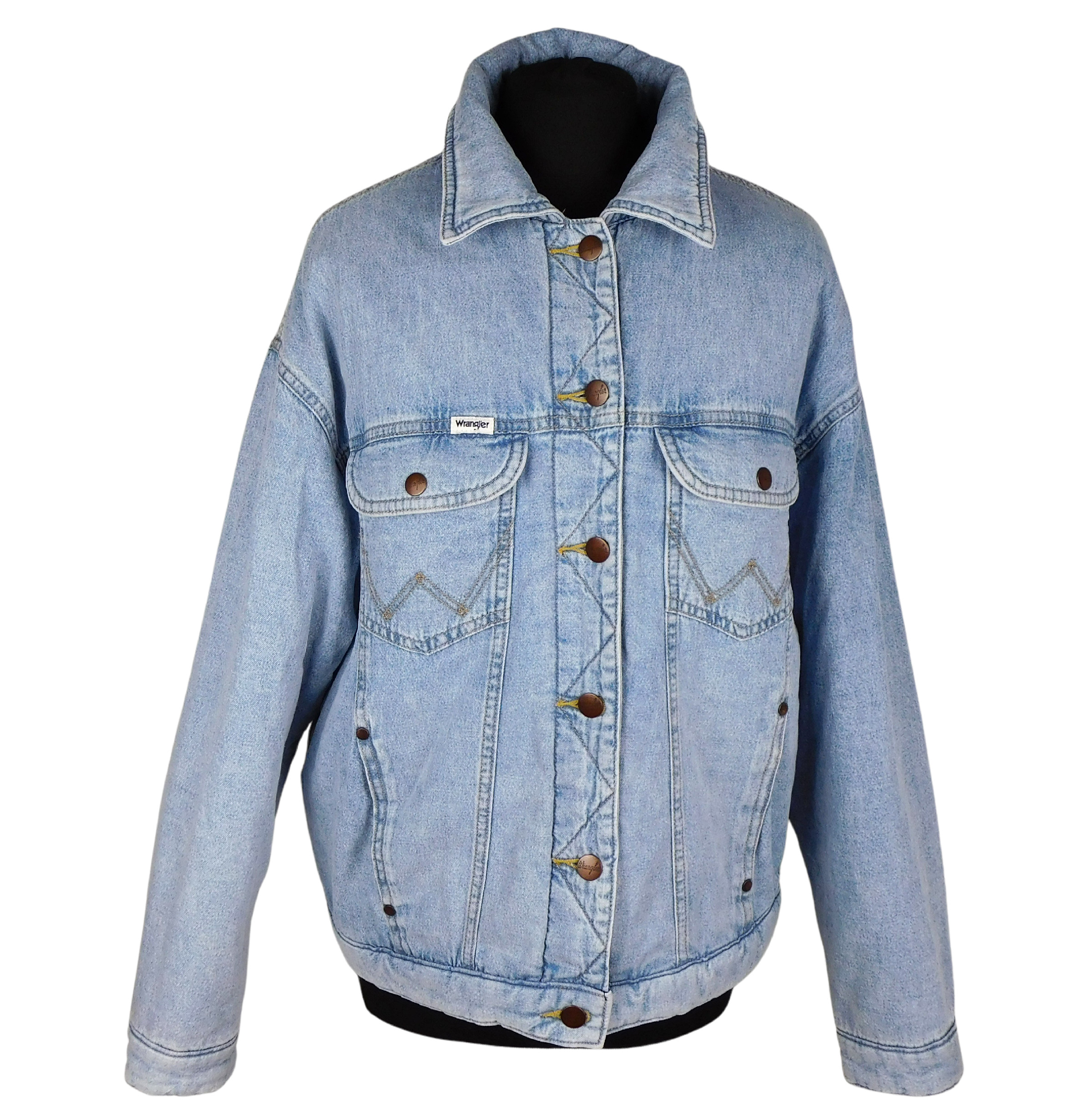 Dámská modrá džínová zateplená bunda WRANGLER M*