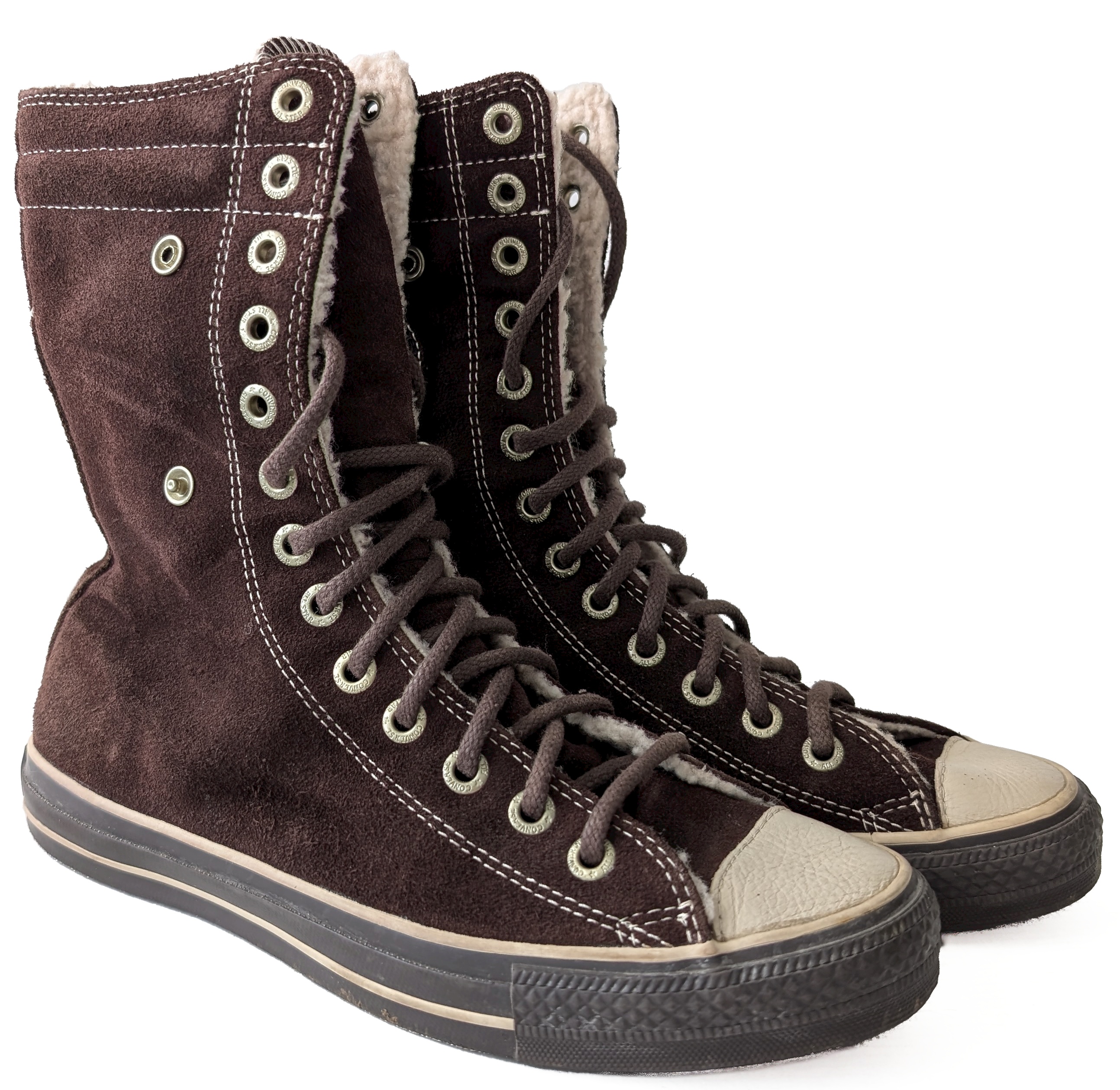 KOŽENÉ dámské hnědé kotníkové tenisky Converse 6,5