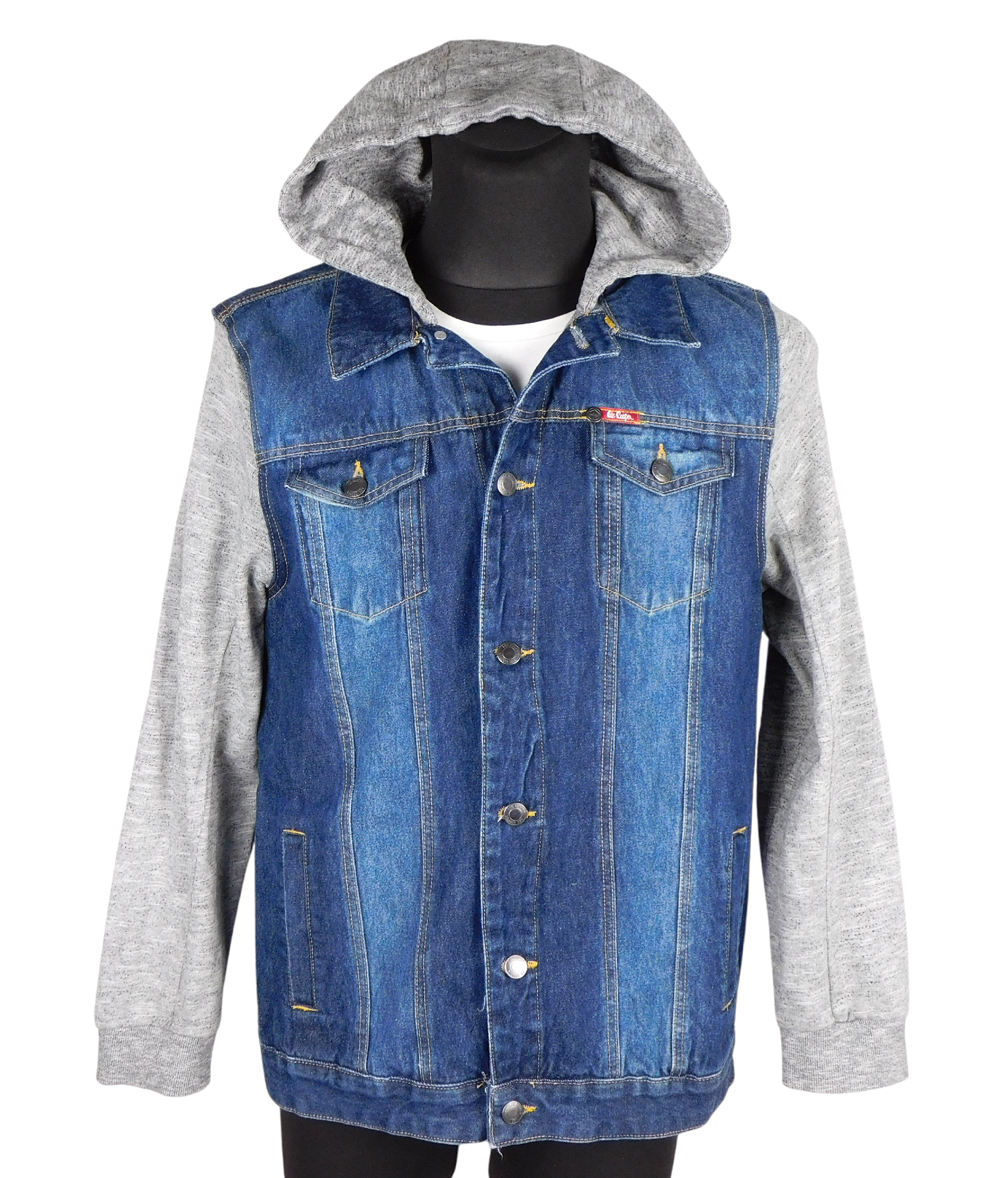 Pánská modrá džínová bunda s kapucí  LEE COOPER  S*